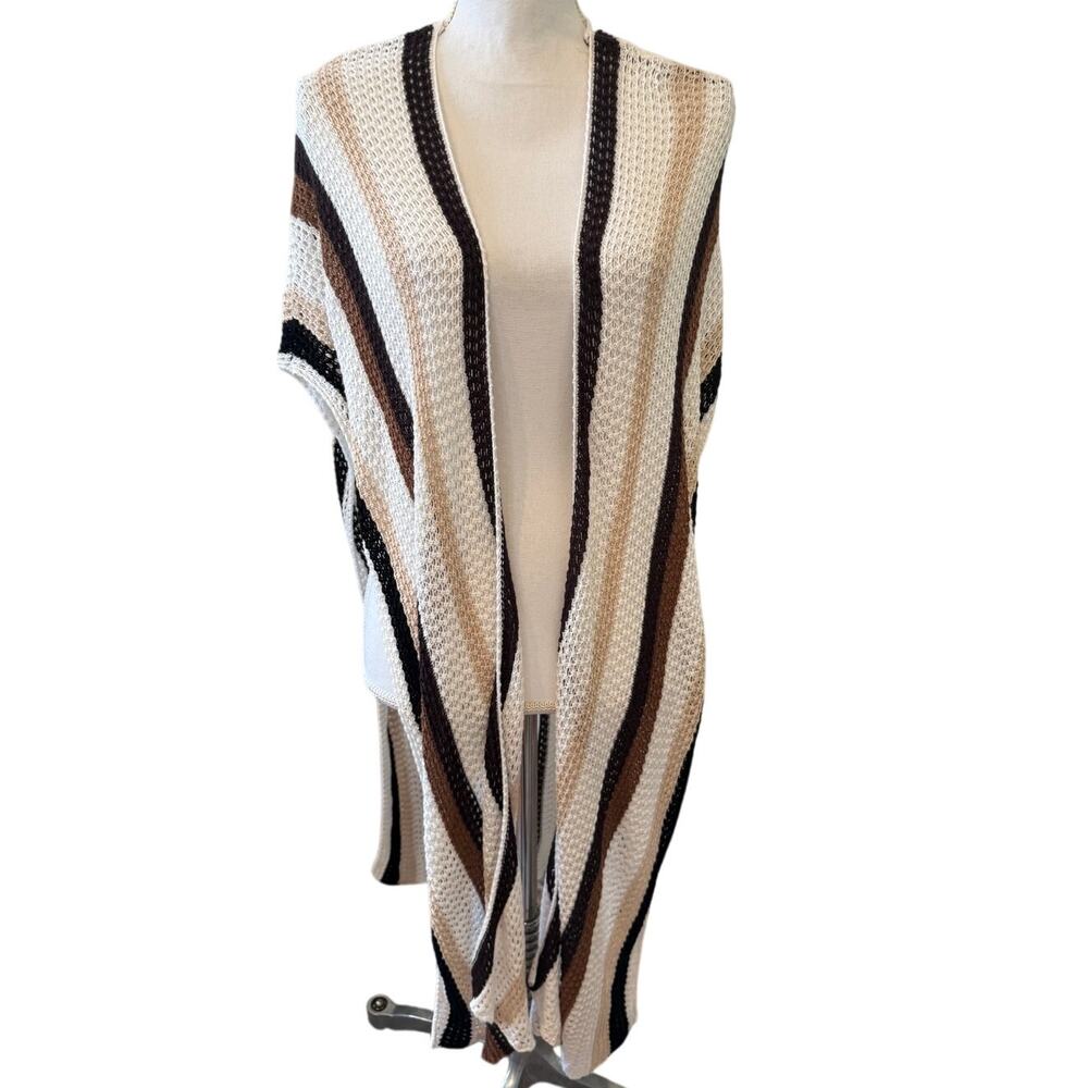 House of Harlow 1960 Crochet Cover Up Cream Brown Black